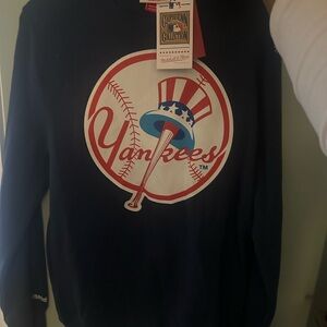 Mitchell & Ness Navy Yankees Crewneck Sweater